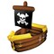 The Costume Center 39" Brown and Black Pirate Ship Cooler Inflatable Halloween Costume Props